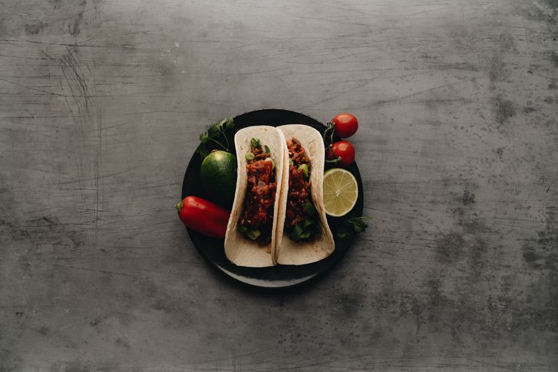 Mushroom and black bean veggie tacos